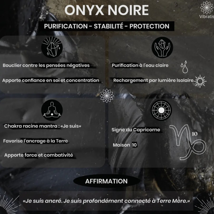Pendule Onyx noir
